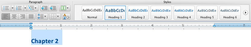 Image demonstrates the importance of changing the heading of the contents that will be on table of contents.